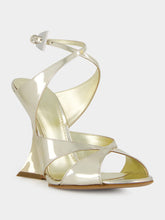 Paris Texas Gold Laila Gold Wedge Sandals