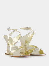 Paris Texas Gold Laila Gold Wedge Sandals