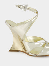Paris Texas Gold Laila Gold Wedge Sandals