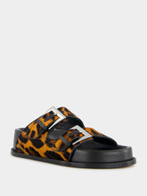 Paris Texas Leopard Cleveland Flat Sandals