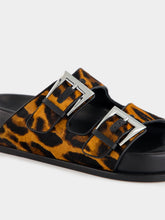 Paris Texas Leopard Cleveland Flat Sandals