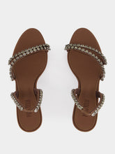 Paris Texas Ebony Satin Lidia 70 Sandals with Studs