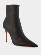 Paris Texas Black Vera 85 Calf Leather Stiletto Ankle Boots