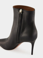 Paris Texas Black Vera 85 Calf Leather Stiletto Ankle Boots