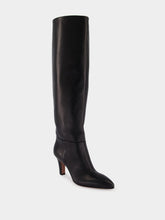 Paris Texas Black Elsa 75 Leather Knee-High Boots