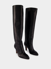 Paris Texas Black Elsa 75 Leather Knee-High Boots
