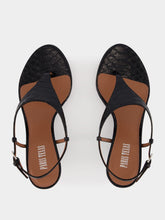 Paris Texas Black Leather Nina Thong 50 Sandals