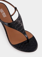 Paris Texas Black Leather Nina Thong 50 Sandals