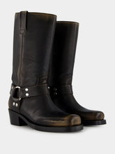 Paris Texas Black Roxy Brushed Leather Boots