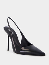 Paris Texas Black Lidia 110 Slingback Patent Leather Heels