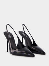 Paris Texas Black Lidia 110 Slingback Patent Leather Heels