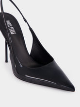 Paris Texas Black Lidia 110 Slingback Patent Leather Heels