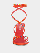 Paris Texas Holly Zoe Orange 105mm Leather Sandals