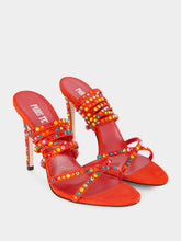 Paris Texas Holly Zoe Orange 105mm Leather Sandals