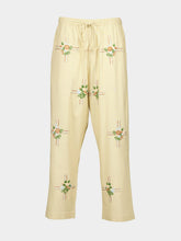 Baziszt Cream Embroidered Cabin Trousers