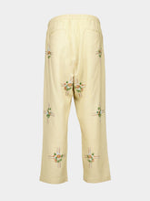 Baziszt Cream Embroidered Cabin Trousers
