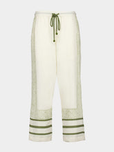 Baziszt Off-White and Khaki Talilo Embroidered Pants