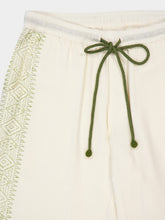 Baziszt Off-White and Khaki Talilo Embroidered Pants