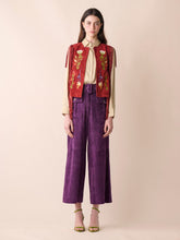 Paula Cassiopeia Embroidered Suede Vest with Fringes