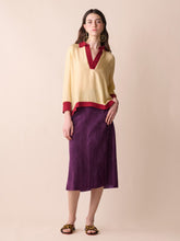 Paula Diane Silk V-Neck Longsleeve