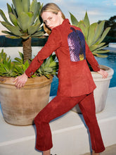 Paula Paula Embroidered Leather Blazer