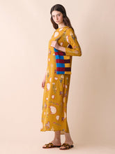 Paula Gray Printed Silk Crepe Dress