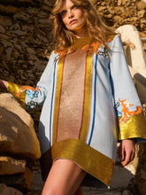 Paula Hydra A-Line Embroidered Mini Dress