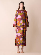 Paula Shirley Printed Silk Twill A-Line Dress