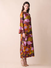 Paula Shirley Printed Silk Twill A-Line Dress