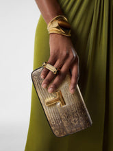 Tom Ford Antique Gold Leather Wallis Mini Bag