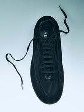 Prada Black Leather Lace-Up Sneakers