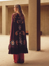 Paula Saphire Purple Potion Hand Embroidered Knitted Cape