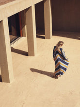 Paula Gugenheim Deep See Stripes Hand-Woven Evasé Dress