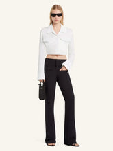 Courrèges Heritage White 2-Pocket Poplin Cropped Shirt