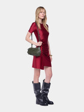 Rabanne Ruby Red Draped Jersey Mini Dress