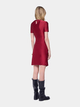Rabanne Ruby Red Draped Jersey Mini Dress