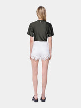 Rabanne Khaki Cropped Jersey T-Shirt
