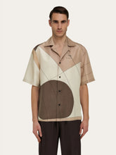 Ferragamo Parachute Printed Silk Bowling Shirt