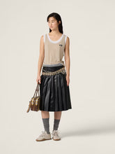 White and Pumice Ribbed Jersey Tank Top