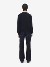 Alexander McQueen Black and Blue Merino Wool Skull Jumper