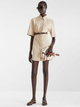 Fendi Beige FF Chambray Shirt Dress