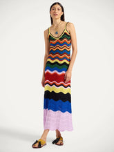La DoubleJ Chevron Cotton Midi Dress