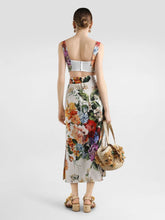 Dolce & Gabbana Flower Bouquet-Print Midi Skirt