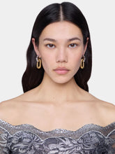 Rabanne XL Oval Two-Tone Brass Earrings