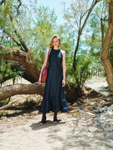 Denim Blue Daphne Sleeveless Maxi Dress