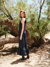 Zeus+Dione Denim Blue Daphne Sleeveless Maxi Dress