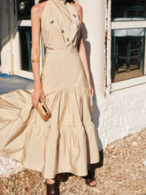 Zeus+Dione Beige Open-Back Top with Swarovski Bees