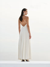 Zeus+Dione Cynane Ivory Halter Neck Maxi Dress