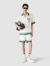 Casablanca White Montagne Ondulée Silk Shorts