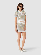 Casablanca Cotton Tuck Stitch Knit Mini Skirt in Multicolour